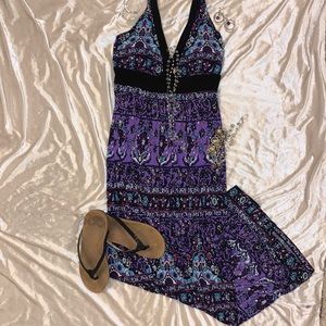 Ronni Nicole Maxi Halter Dress • Purple • Size - 4